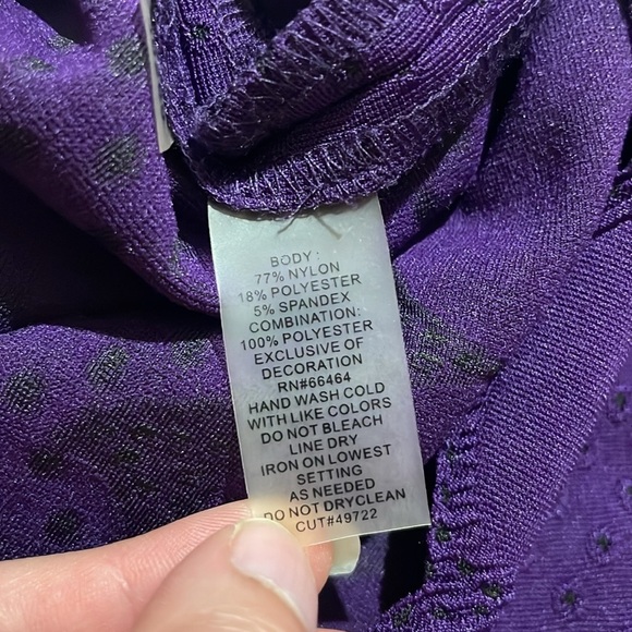 Julia Jordan Stretch Royal Purple Lace Dress - Picture 10 of 10